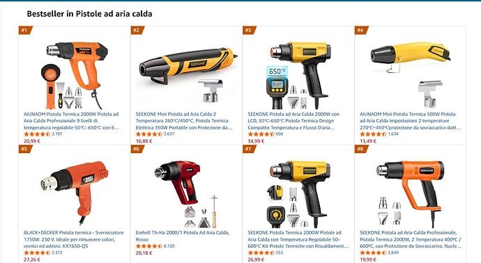 pistole ad aria calda